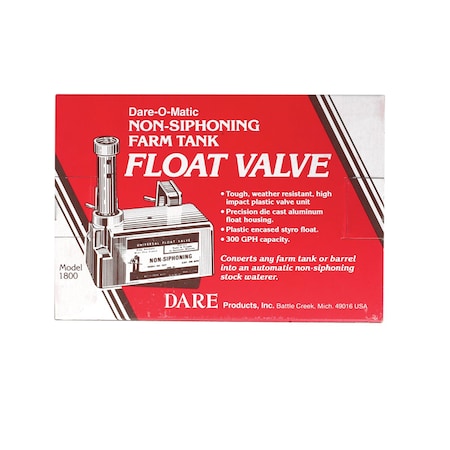 Dare Products Dare 300 gph ABS/Aluminum Non-Siphoning Farm Tank Float Valve 1800